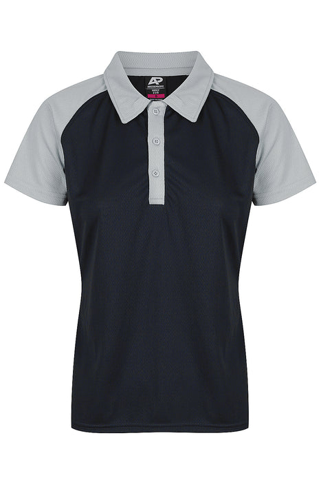 MANLY LADY POLOS - NAVY/SILVER