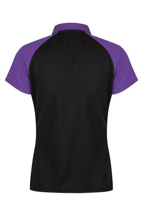 MANLY LADY POLOS - BLACK/ELECTRIC PURPLE