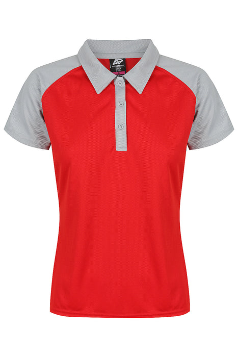 MANLY LADY POLOS - RED/SILVER
