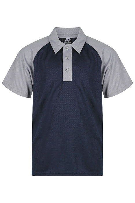 MANLY KIDS POLOS - NAVY/SILVER