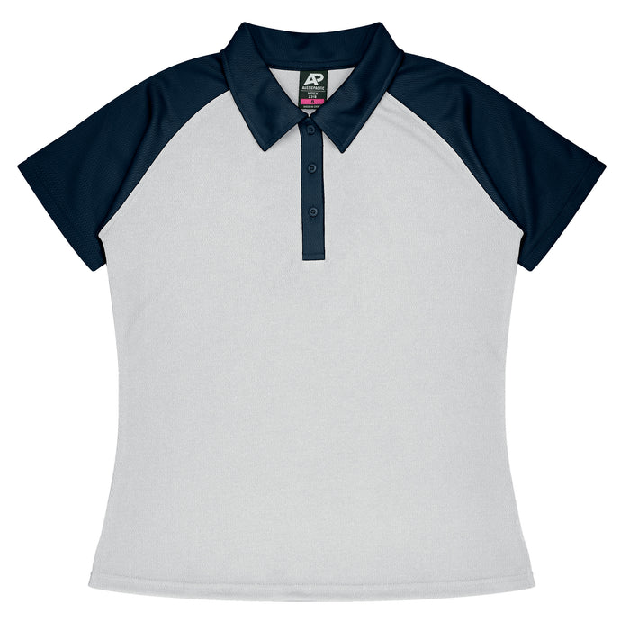 MANLY LADY POLOS - WHITE/NAVY