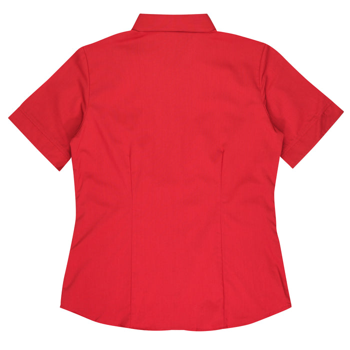 MOSMAN LADY SHIRT SHORT SLEEVE - RED - RUNOUT