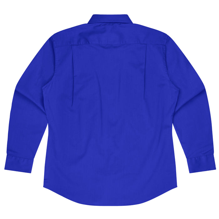 MOSMAN MENS SHIRT LONG SLEEVE - ROYAL - RUNOUT
