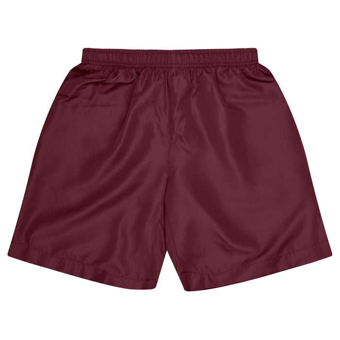 PONGEE SHORT KIDS SHORTS - MAROON - RUNOUT