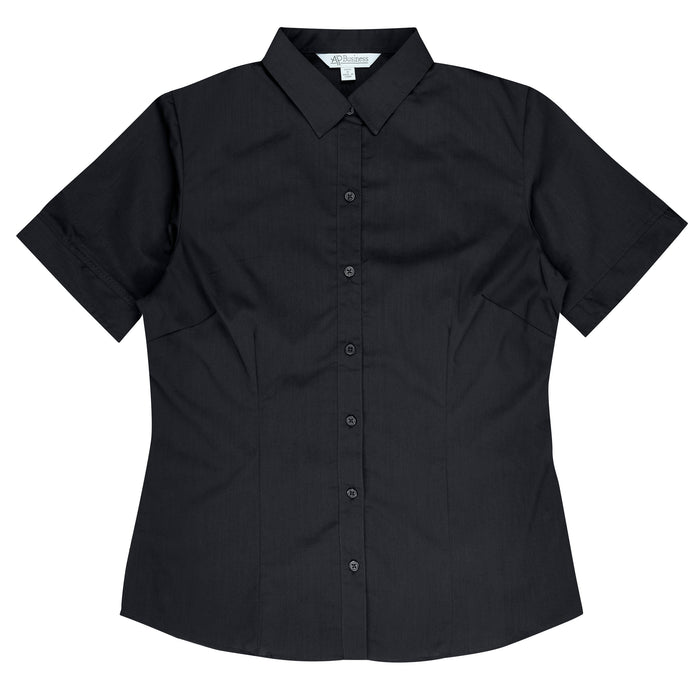 MOSMAN LADY SHIRT SHORT SLEEVE - BLACK - RUNOUT