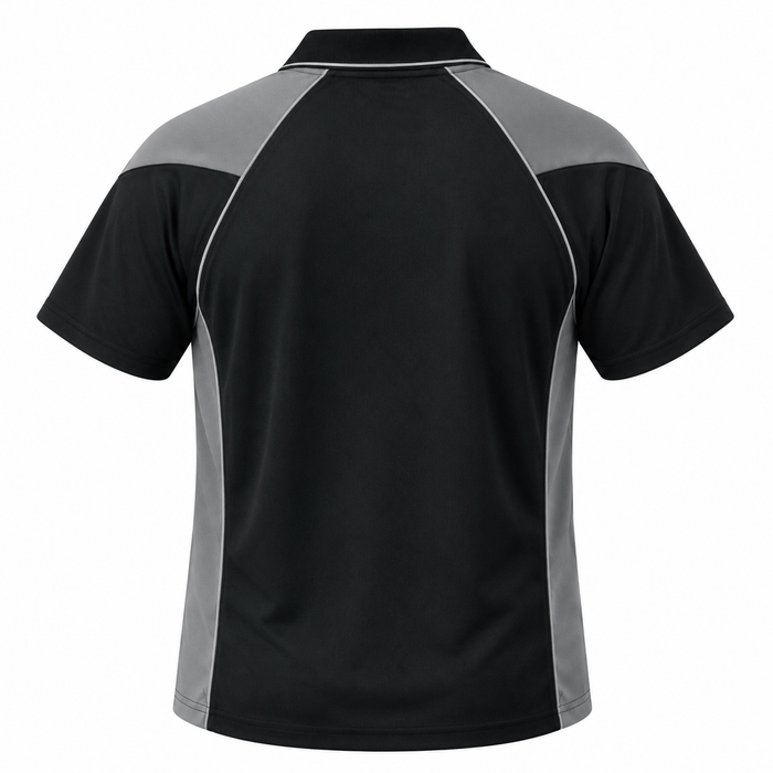 PREMIER MENS POLOS - BLACK/ASHE - RUNOUT