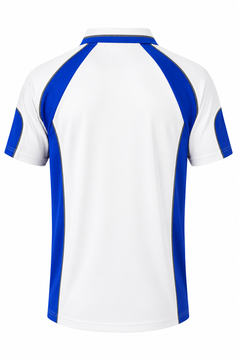 MURRAY MENS POLOS - WHITE/ROYAL - RUNOUT