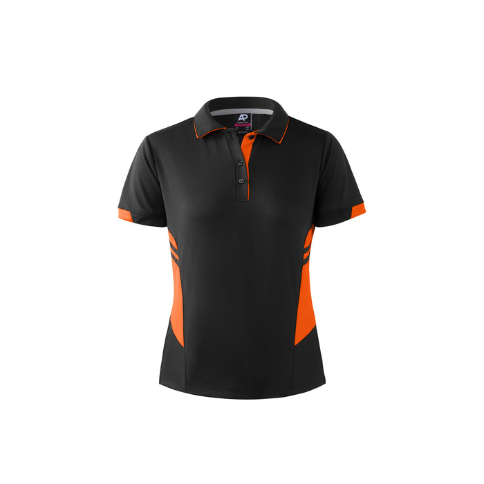 TASMAN LADY POLOS - SLATE/NEON ORANGE