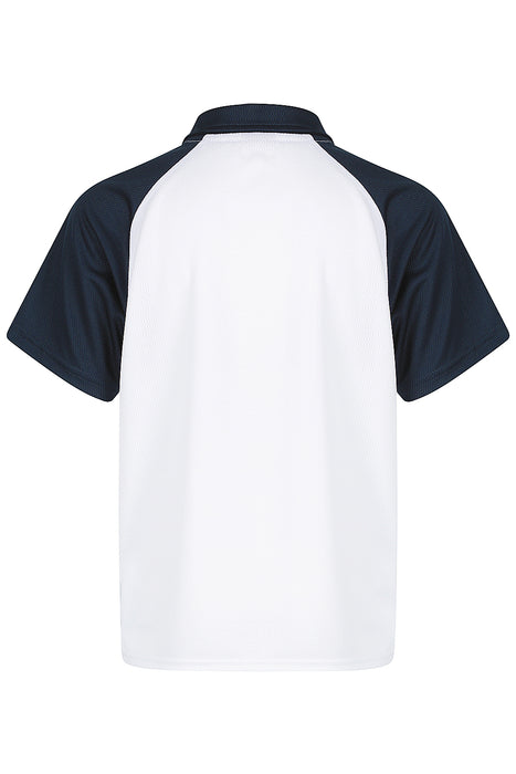 MANLY KIDS POLOS - WHITE/NAVY - RUNOUT