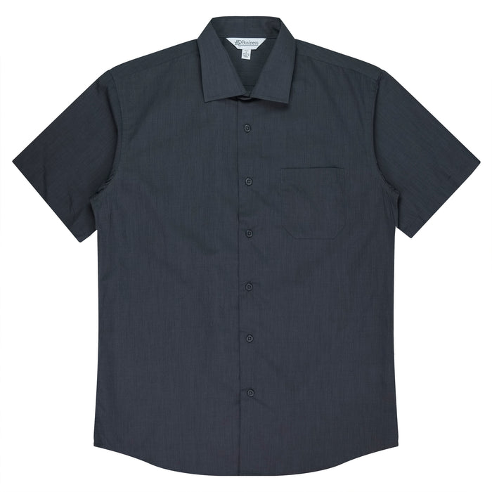 GRANGE MENS SHIRT SHORT SLEEVE - SHADOW GREY - RUNOUT