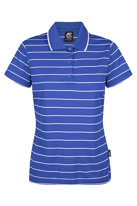 VAUCLUSE LADY POLOS - ROYAL/WHITE - RUNOUT