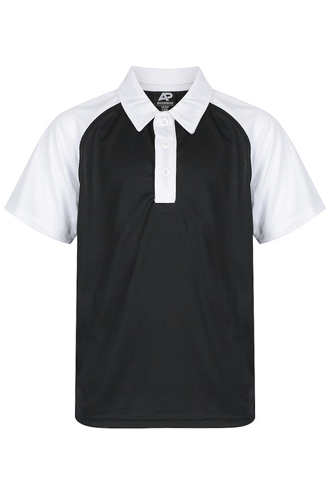MANLY KIDS POLOS - BLACK/WHITE - RUNOUT