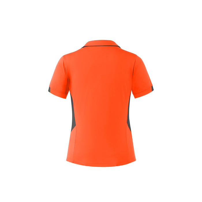 TASMAN LADY POLOS - NEON ORANGE/SLATE