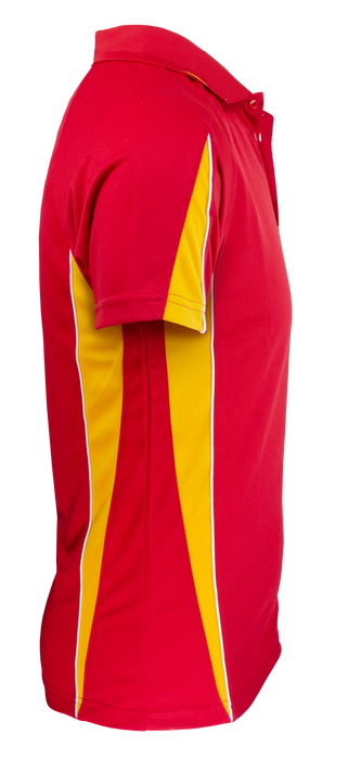 EUREKA MENS POLOS - RED/GOLD - RUNOUT