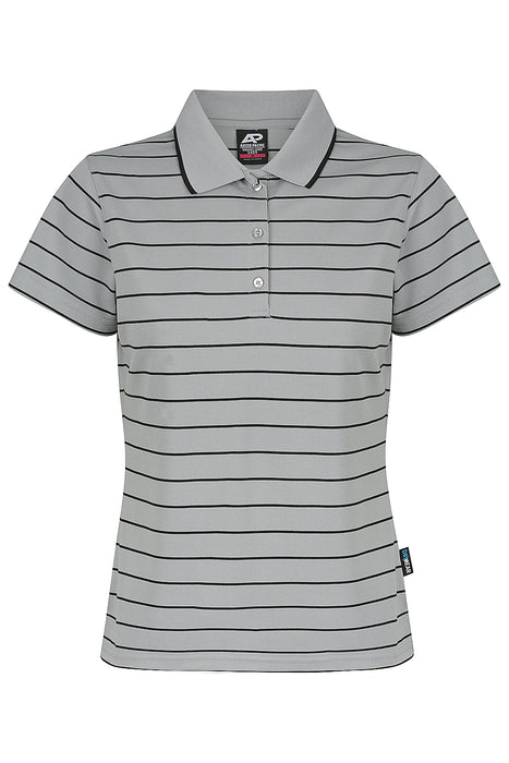 VAUCLUSE LADY POLOS - SILVER/BLACK - RUNOUT