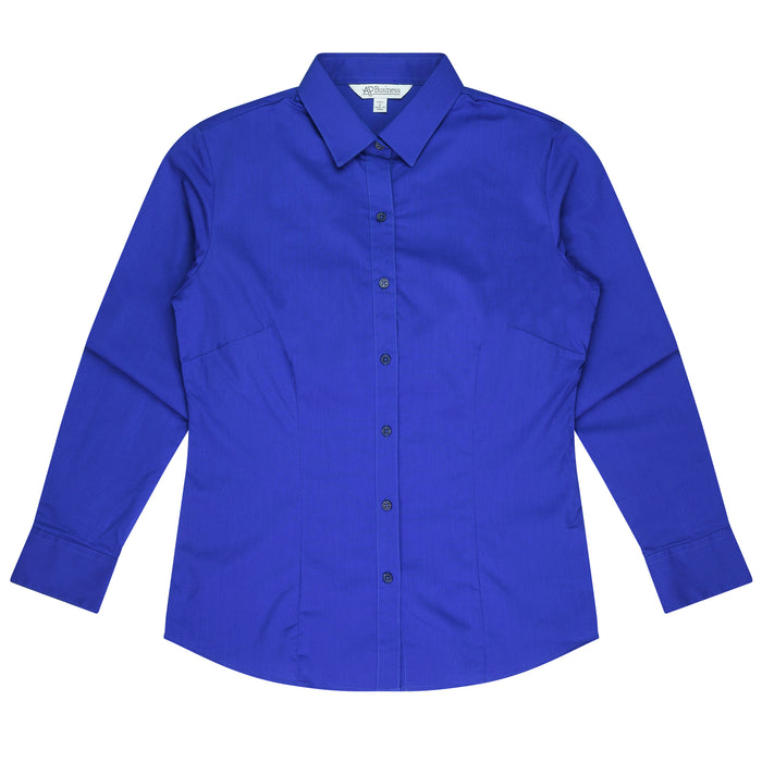 MOSMAN LADY SHIRT LONG SLEEVE - ROYAL - RUNOUT