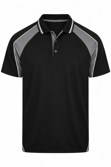 PANORAMA KIDS POLOS - BLACK/ASHE/WHITE - RUNOUT