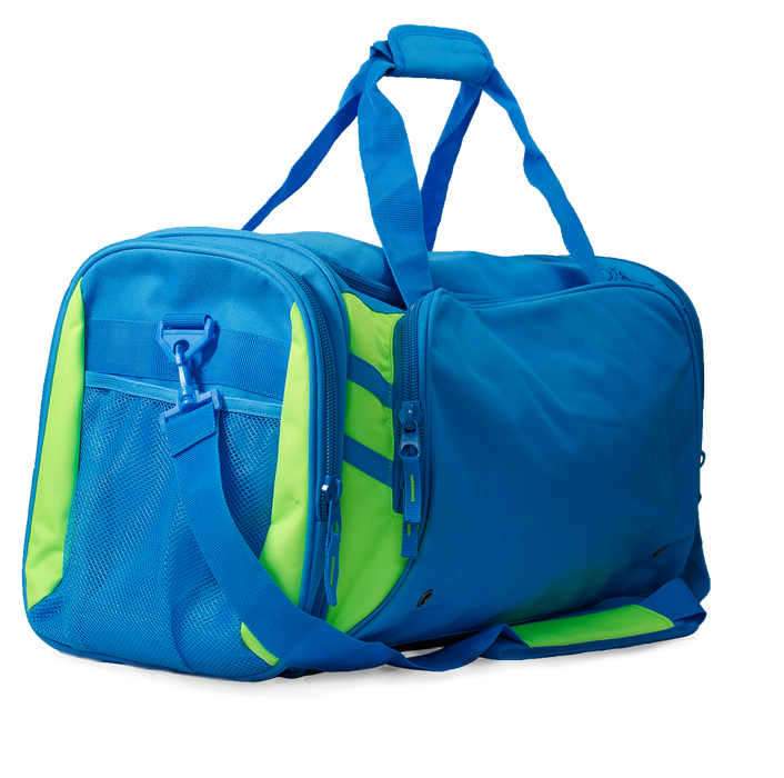 TASMAN SPORTSBAG - CYAN/NEON GREEN - RUNOUT