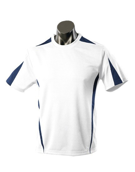 EUREKA MENS TEES - WHITE/NAVY - RUNOUT