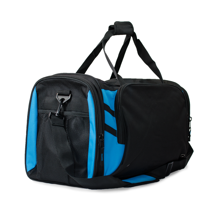 TASMAN SPORTSBAG - BLACK/CYAN - RUNOUT