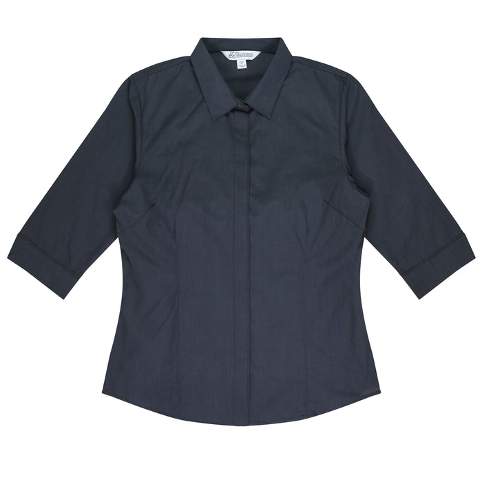 GRANGE LADY SHIRT 3/4 SLEEVE - SHADOW GREY - RUNOUT