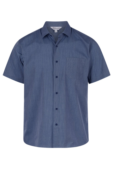 BELAIR MENS SHIRT SHORT SLEEVE - NAVY - RUNOUT