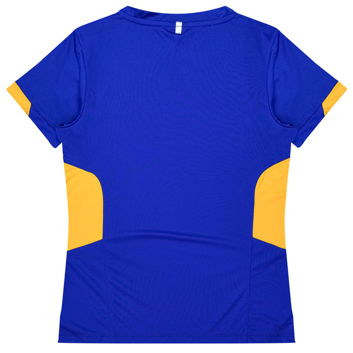 TASMAN LADY TEES - ROYAL/GOLD - RUNOUT