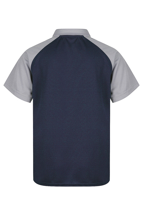 MANLY KIDS POLOS - NAVY/SILVER - RUNOUT