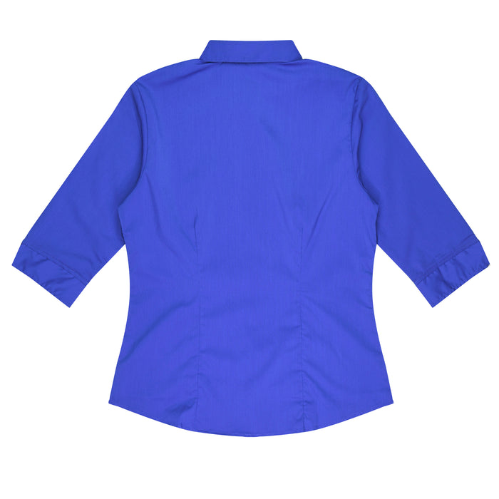 MOSMAN LADY SHIRT 3/4 SLEEVE - ROYAL - RUNOUT