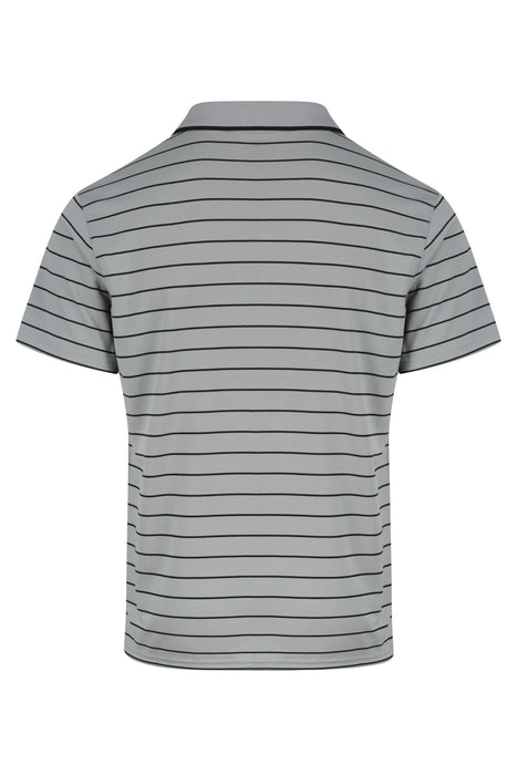 VAUCLUSE MENS POLOS - SILVER/BLACK - RUNOUT