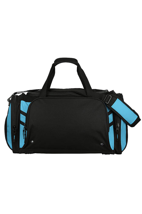 TASMAN SPORTSBAG - BLACK/CYAN - RUNOUT