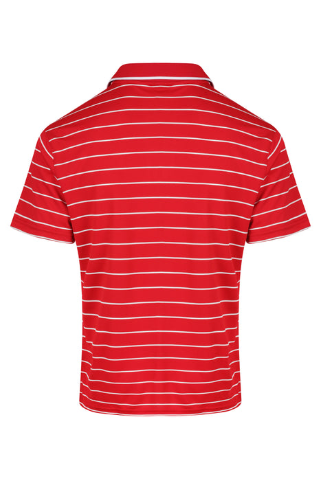 VAUCLUSE MENS POLOS - RED/WHITE - RUNOUT