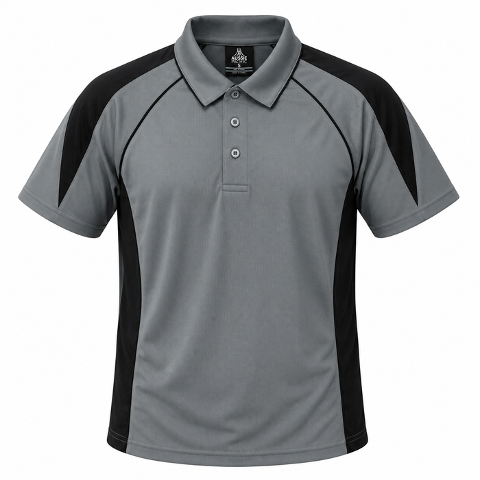 PREMIER MENS POLOS - ASHE/BLACK - RUNOUT