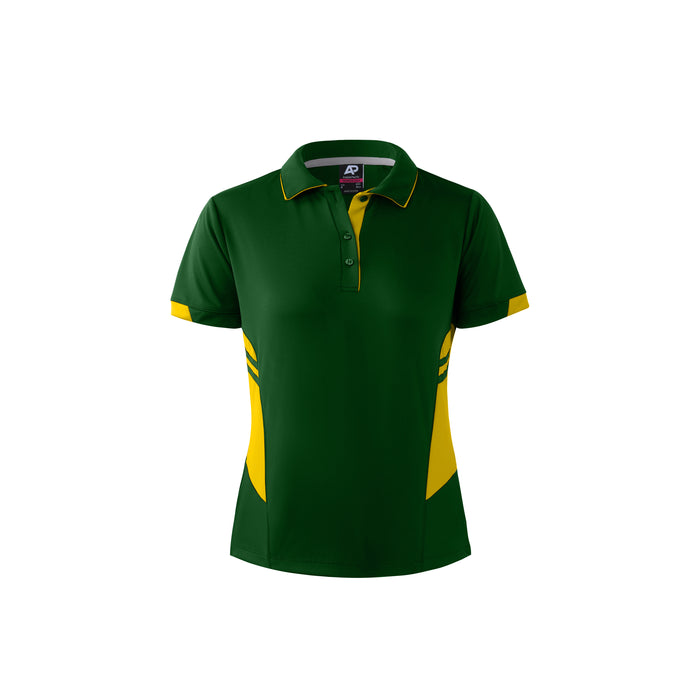 TASMAN LADY POLOS - BOTTLE/GOLD