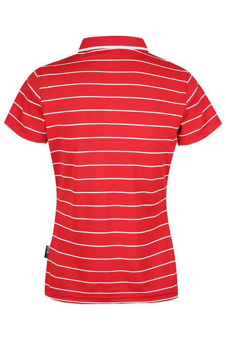 VAUCLUSE LADY POLOS - RED/WHITE - RUNOUT