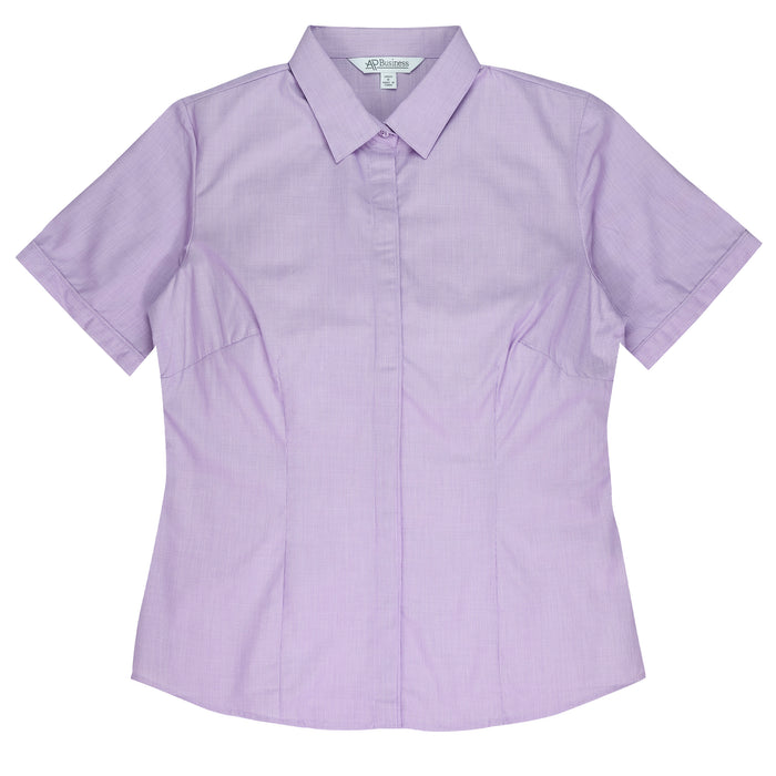 GRANGE LADY SHIRT SHORT SLEEVE - MAUVE - RUNOUT