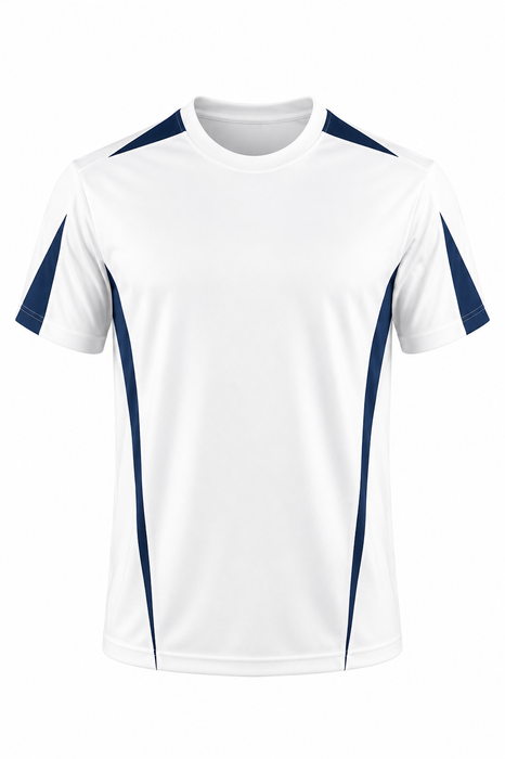 EUREKA MENS TEES - WHITE/NAVY - RUNOUT