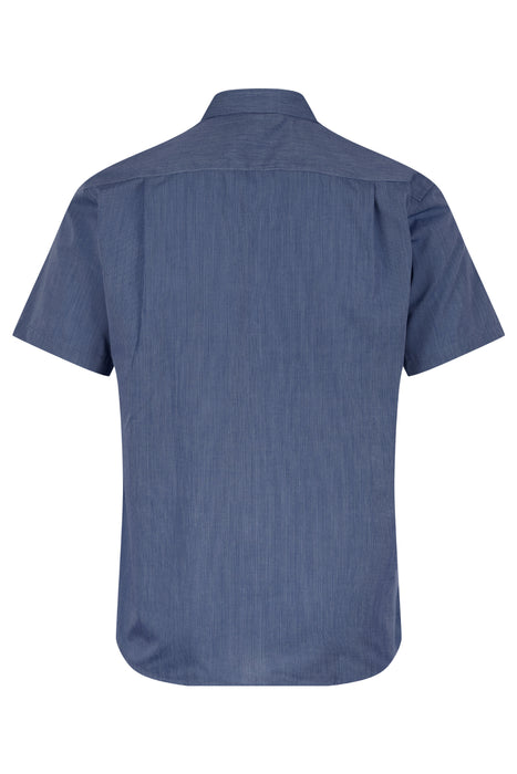 BELAIR MENS SHIRT SHORT SLEEVE - NAVY - RUNOUT