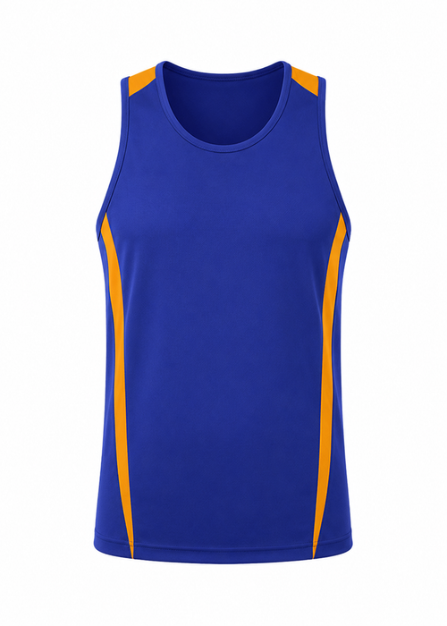EUREKA MENS SINGLETS - ROYAL/GOLD - RUNOUT