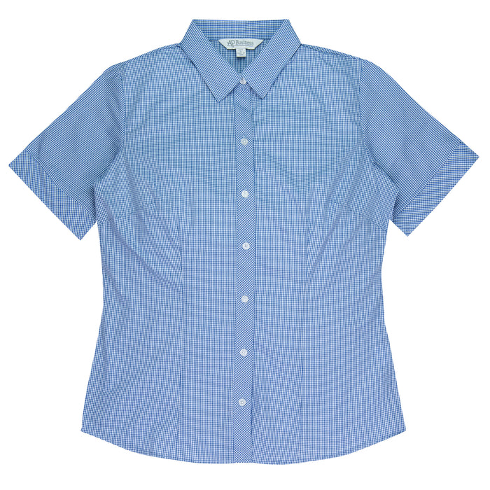 TOORAK LADY SHIRT SHORT SLEEVE - NAVY/WHITE - RUNOUT