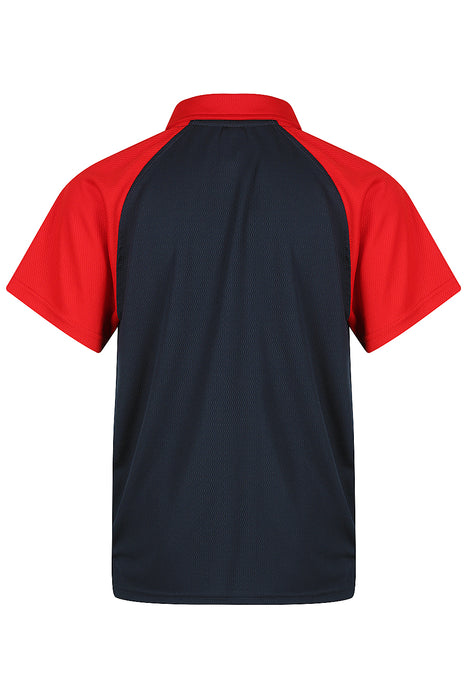MANLY KIDS POLOS - NAVY/RED - RUNOUT