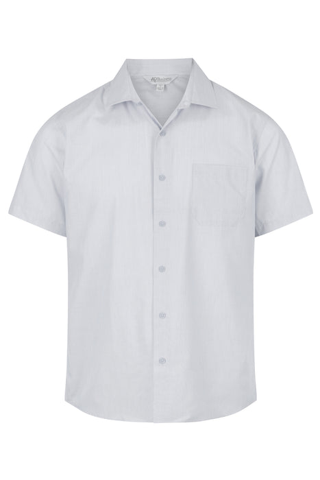 BELAIR MENS SHIRT SHORT SLEEVE - SILVER - RUNOUT