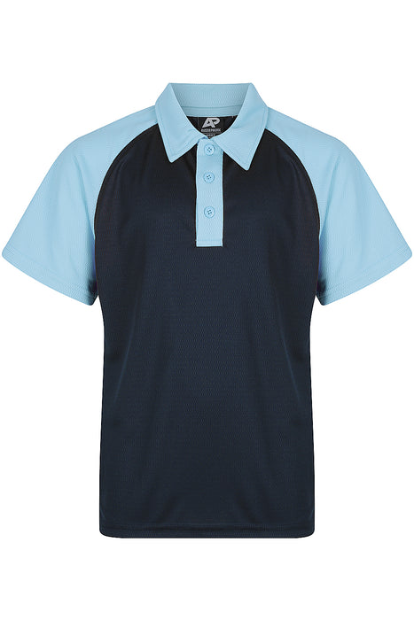 MANLY KIDS POLOS - NAVY/SKY - RUNOUT