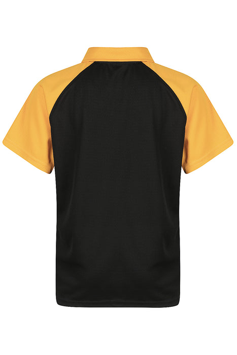 MANLY KIDS POLOS - BLACK/GOLD - RUNOUT