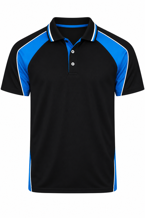 PANORAMA KIDS POLOS - BLK/ELEC. ROYAL/WHT - RUNOUT