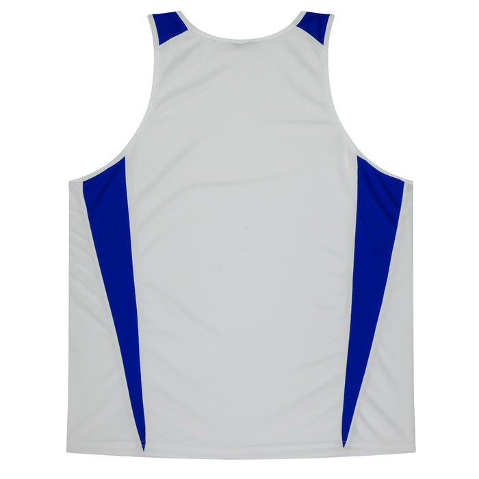 EUREKA KIDS SINGLETS - WHITE/ROYAL - RUNOUT
