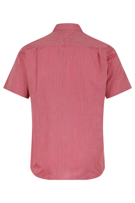 BELAIR MENS SHIRT SHORT SLEEVE - RED - RUNOUT