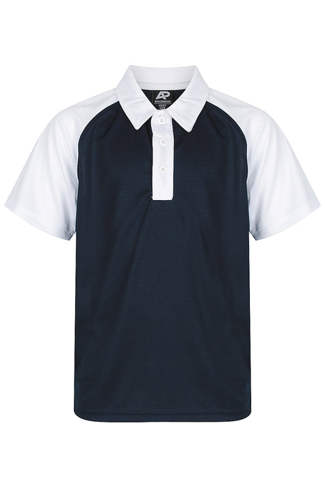 MANLY KIDS POLOS - NAVY/WHITE - RUNOUT