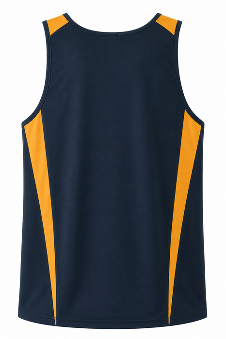 EUREKA MENS SINGLETS - NAVY/GOLD - RUNOUT