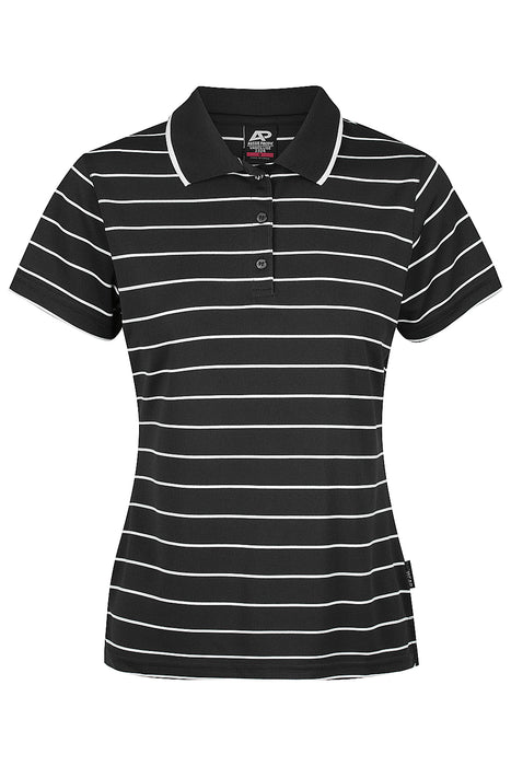 VAUCLUSE LADY POLOS - BLACK/WHITE - RUNOUT